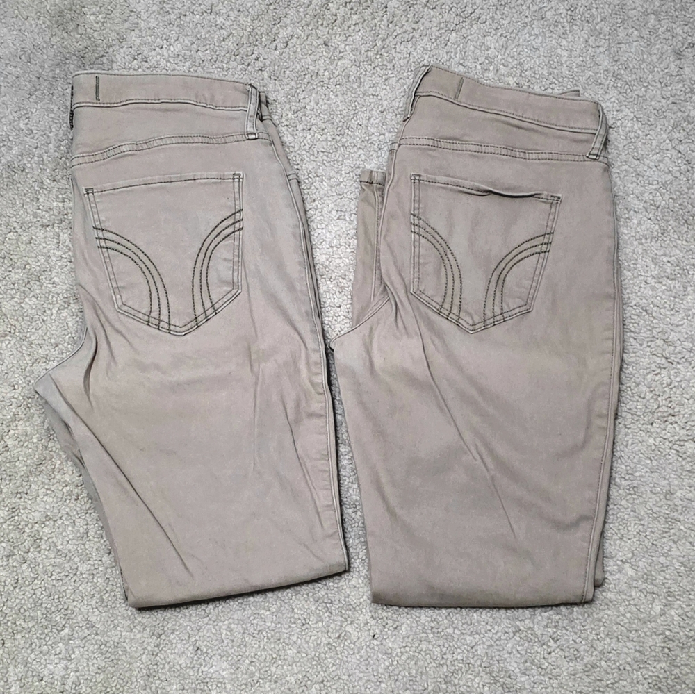 Hollister Women's Tan Straight Leg Jeans